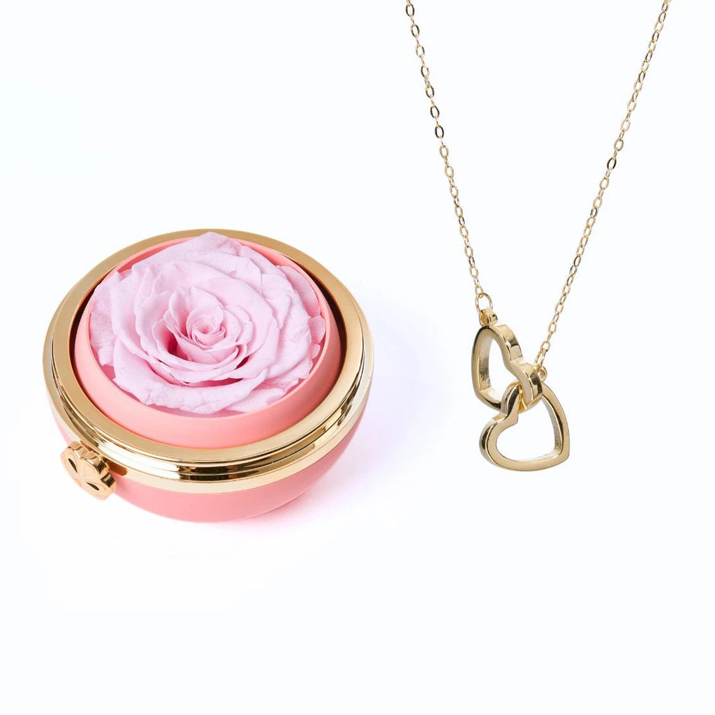 Caixa Paixão Eterna e Colar Dois Corações